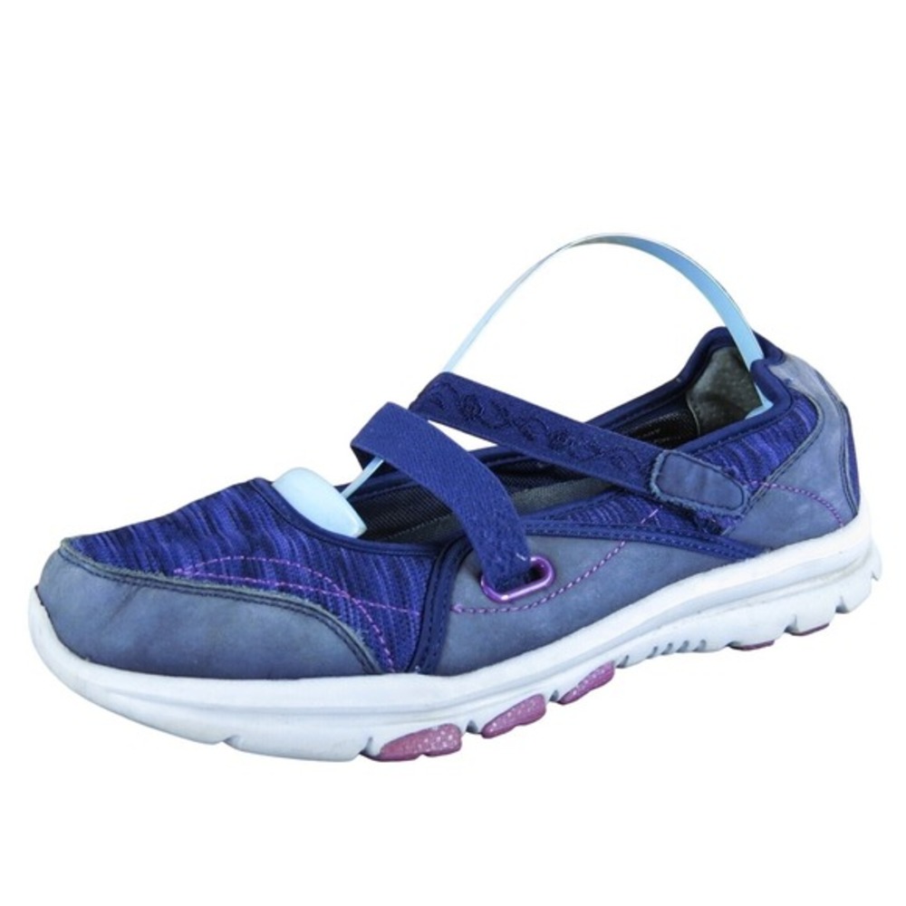 Abeo Women's Spring Navy Mary Jane Purple Leather Sz 6.5 Medium ‎ Used 2025